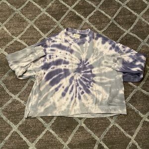 American Eagle Crewneck Sweatshirt, Blue Tie-Dye, Size Smalll